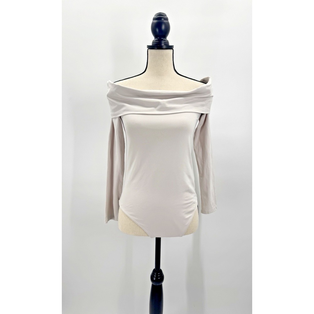Aritzia Contour Off Shoulder Deco Bodysuit Slimming Large Capsule Coastal Sexy
